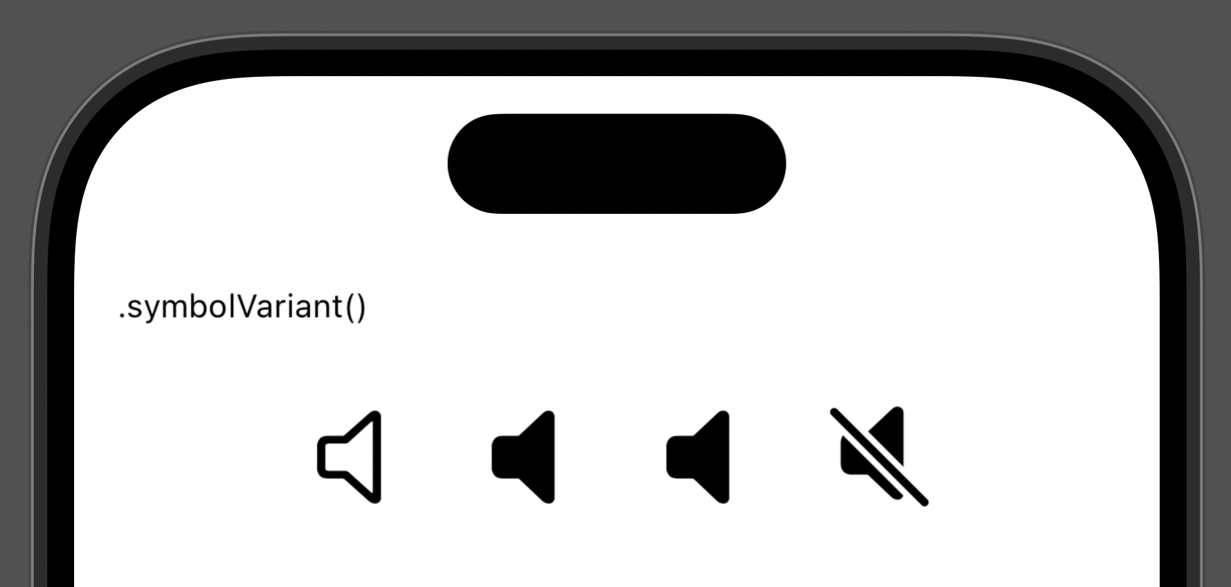 SF Symbols with different symbol variants applied.